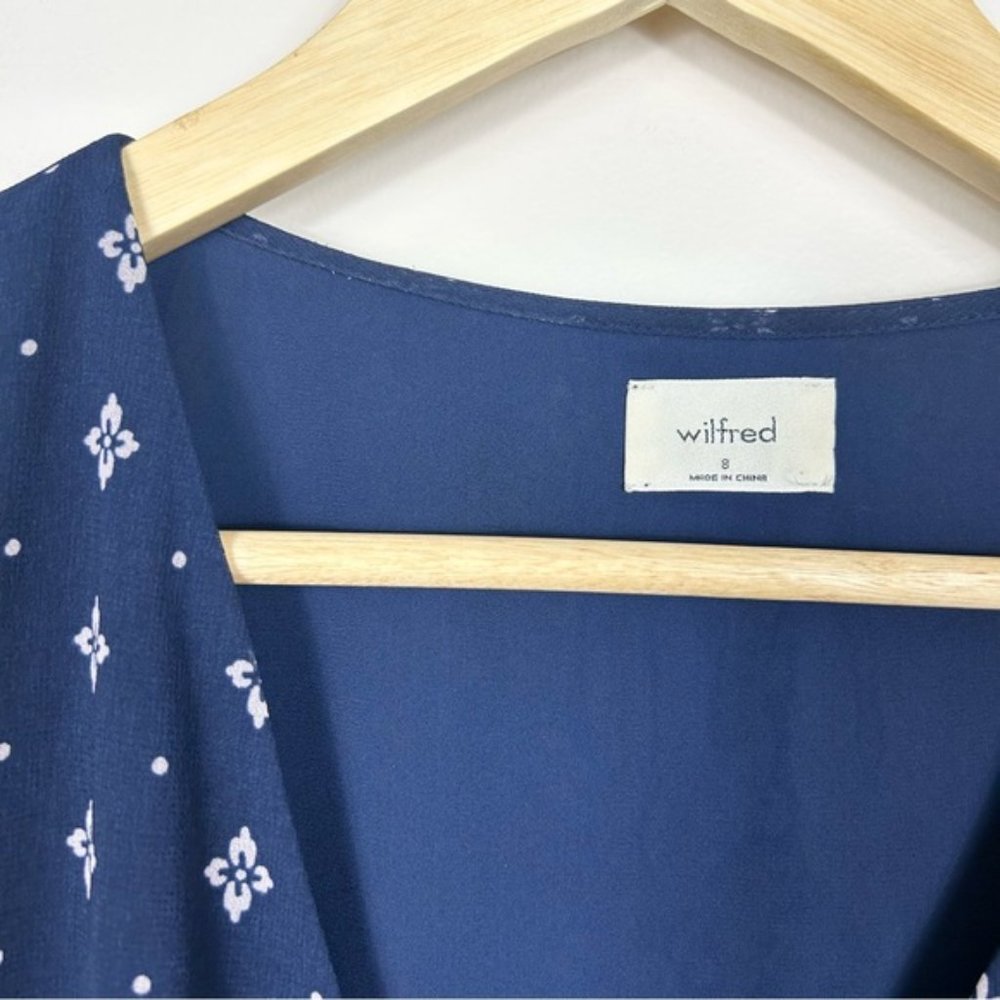 Wilfred Navy Blue Mini Dress with White Print - Picture 6 of 10